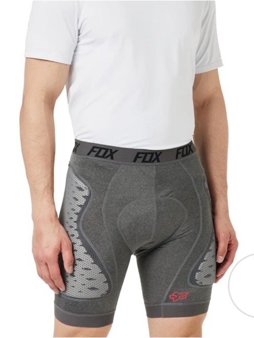 Lot of 2 Fox Racing Titan Race Shorts Molded Foam Protection Gray Size Medium